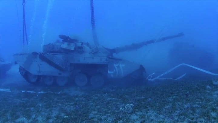 Museo militar submarino para cuidar el mar Rojo - Fuente: AFP