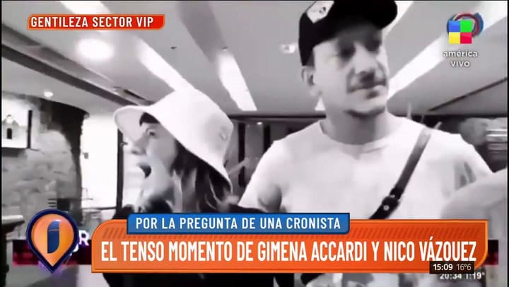 El incómodo momento que vivieron Gimena Accardi y Nicolás Vázquez
