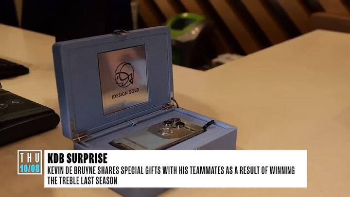 El increíble y lujoso regalo de Kevin De Bruyne a sus compañeros