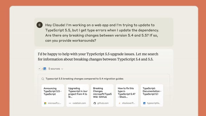 Claude 3.7 Sonnet puede buscar en la web para mejorar sus respuestas