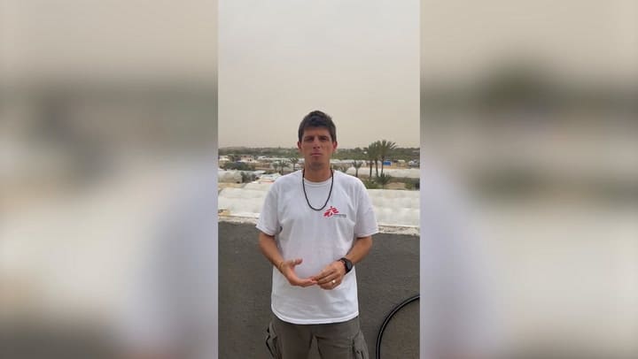 Paulo Milanesio, de Médicos Sin Fronteras, en Rafah, Franja de Gaza