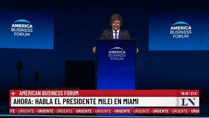 El saludo de Milei a Messi