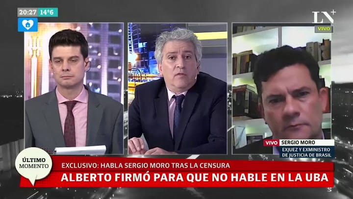 Sergio Moro comparó su censura en la UBA con la quema de libros