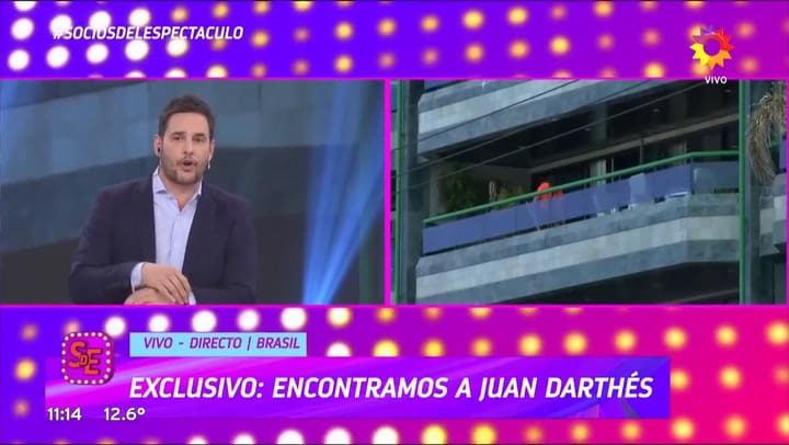 En Socios del espectáculo, mostraron imágenes exclusivas de Juan Darthés en Brasil