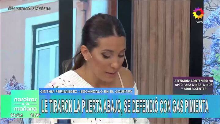 El audio que compartió Cinthia Fernández de su vecina