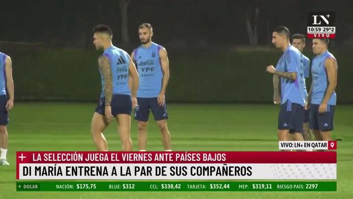 Ángel Di María volvió a los entrenamientos con la selección nacional