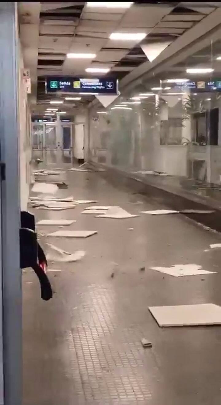 Destrozos en Aeroparque