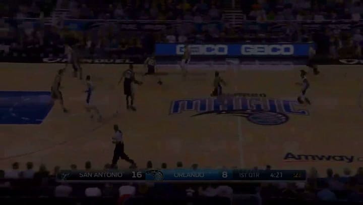 Ginóbili hizo algunas de sus grandes jugadas