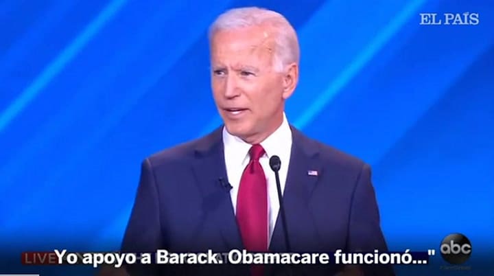 Los candidatos demócratas debaten sobre el sistema de salud en EE.UU. - Fuente: El País