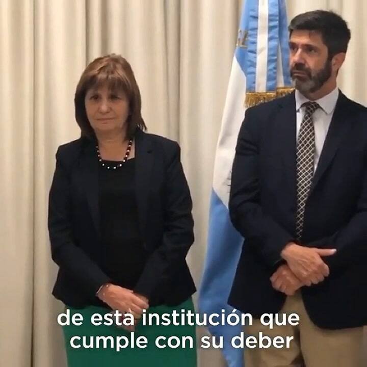 Bullrich: 'No voy a cometer la injusticia de tirar a un gendarme por la ventana' - Fuente: Instagram