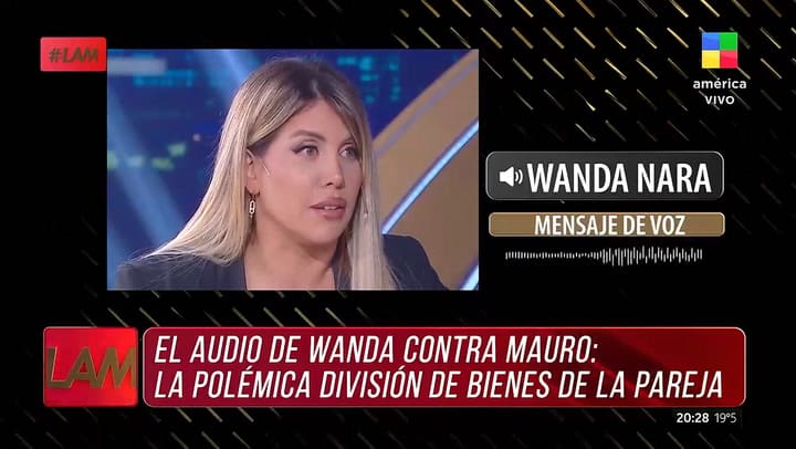 El picante audio de Wanda Nara refiriendose a la division de bienes con Icardi