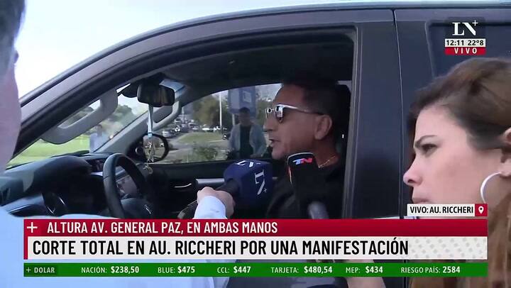 Corte total y tensión en Av. Riccheri por una manifestación