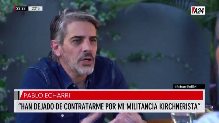 Pablo Echarri habló de como su militancia lo afectó en el plano laboral - Fuente: A24