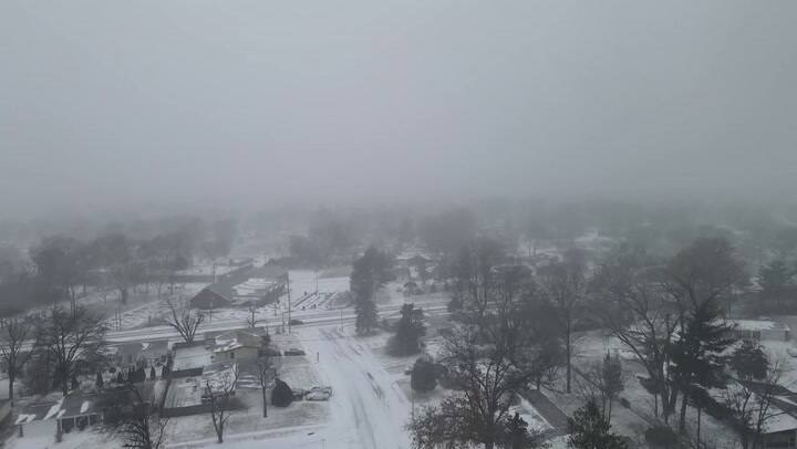 Un usuario comparte la nevada en San Luis, Missouri