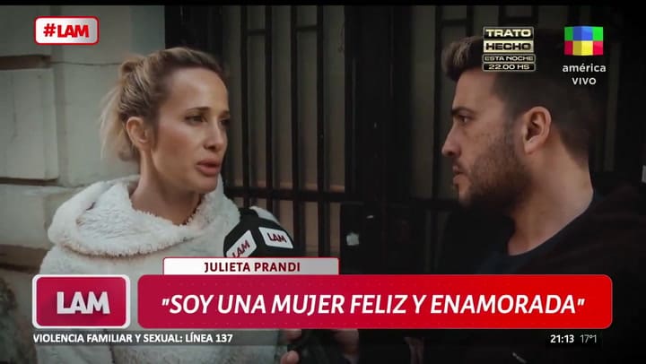 Julieta Prandi se refirió a la comparación que hizo Wanda Nara con su causa