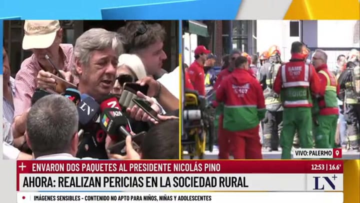 Enviaron paquetes con explosivos a Nicolás Pino, presidente de la SRA