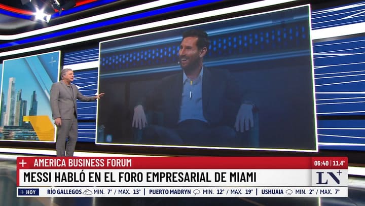 Messi en el foro empresarial de Miami