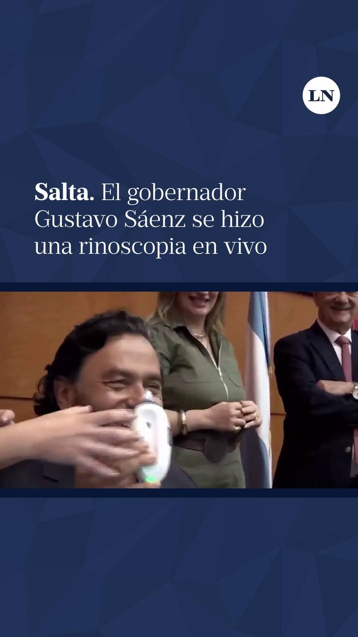 Salta: el gobernador Gustavo Sáenz se hizo una rinoscopia en vivo