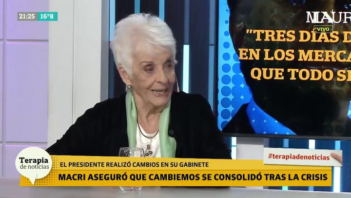 Graciela F. Meijide:'Creo que Macri está dispuesto a pelearla, está agarrado con dientes y unías'