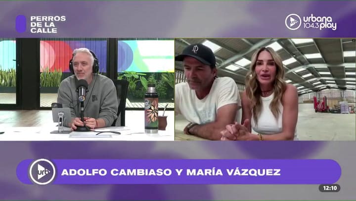María Vázquez y Adolfo Cambiaso en el programa “Perros de la Calle”