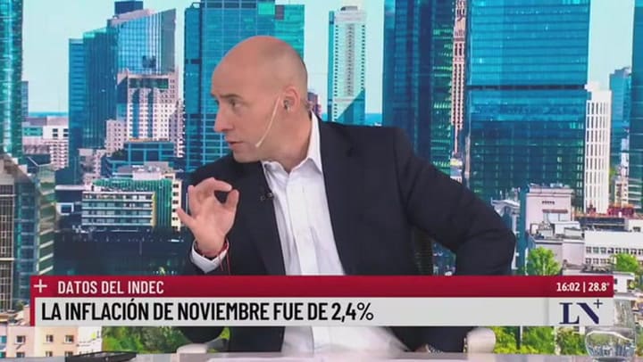 La inflación de noviembre fue de 2,4%