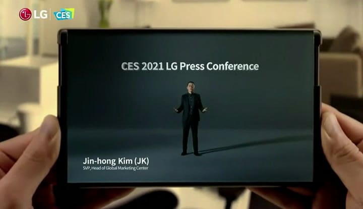 Un vistazo al celular enrrollable de LG