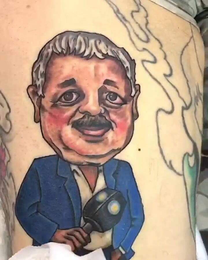 El resultado final del tatuaje dedicado a Tití Fernández