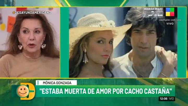 Mónica Gonzaga y el recuerdo de su romance con Cacho Castaña