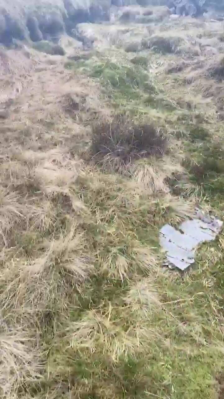 Paseaban y encontraron los restos de un avión estrellado - Fuente: Caters Clips