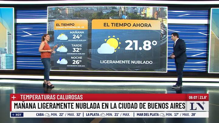 Manana ligeramente nublada en la ciudad de Buenos Aires