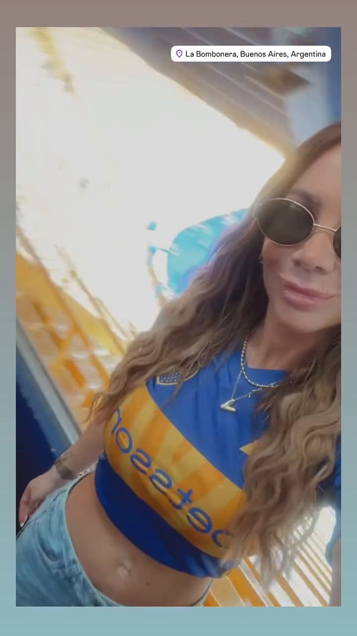 Verónica Laffitte visitó La Bombonera
