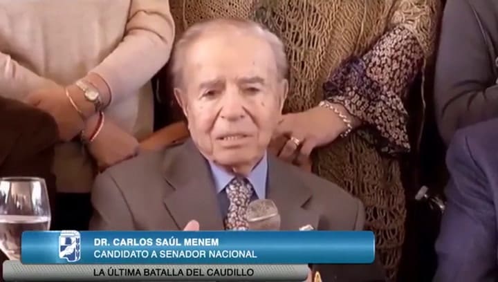 Menem lanza su candidatura para Senador de La Rioja: 'La Ultima Batalla Del Caudillo'