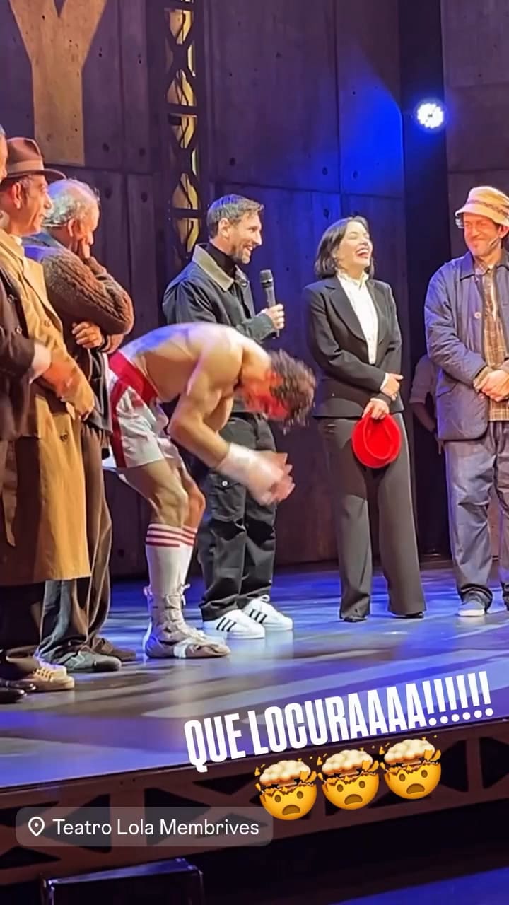 Messi fue a ver Rocky y se subió al escenario (Instagram: @ezequielias )