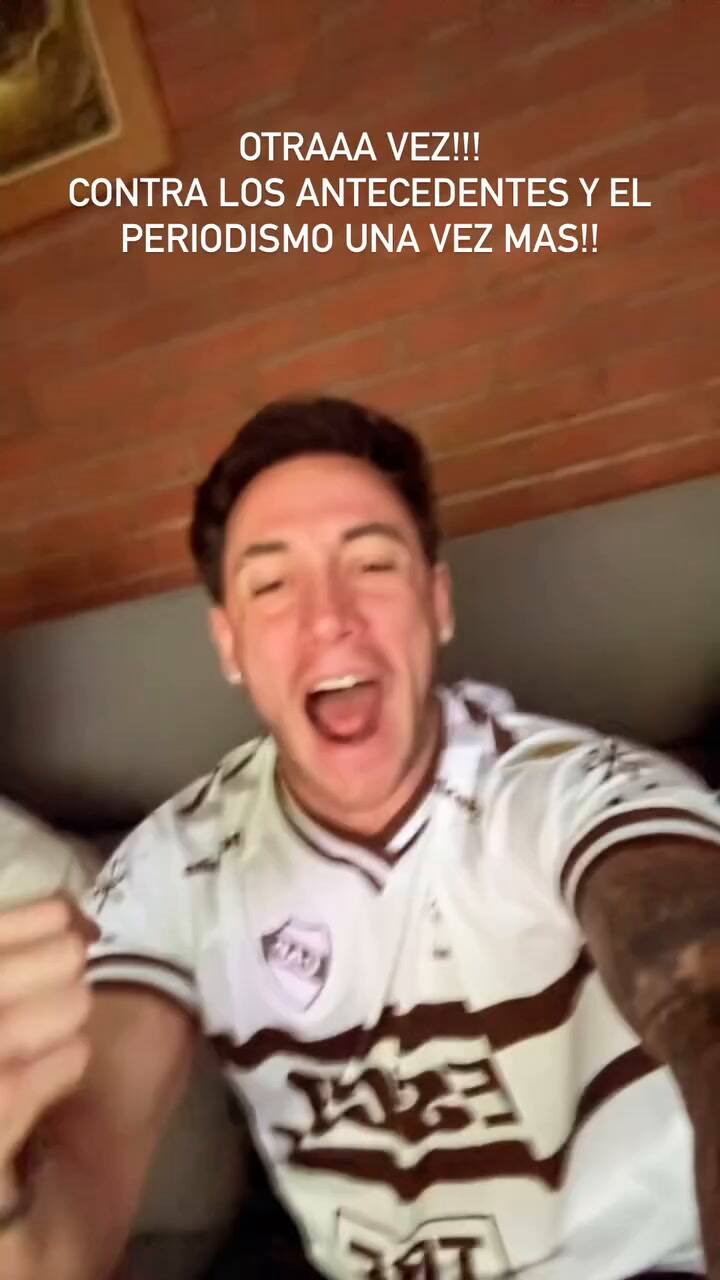 Momo festejó la clasificación de Platense a la final del Torneo Apertura