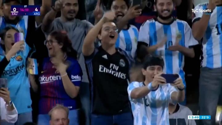 El gol de Joaquín Correa en el amistoso frente a Emiratos Árabes