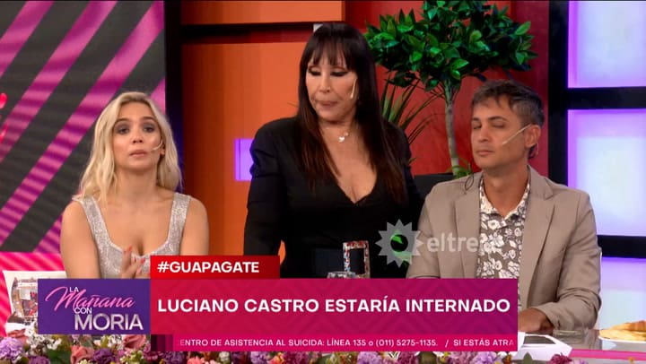 Castro envió mensajes a Moria Casán para confirmar su ingreso voluntario al establecimiento sanitario