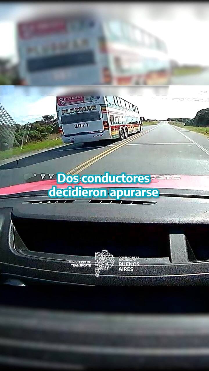 Ruta 11: sancionaron a un micro y a un auto por sobrepasos en doble línea amarilla