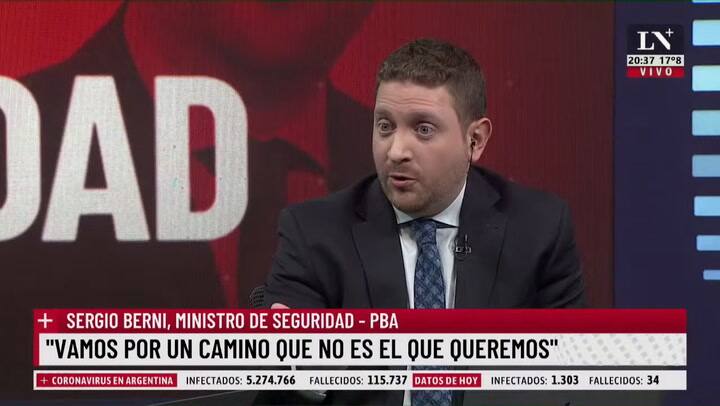 Sergio Berni: 'Es un error garrafal defender a Jones Huala'