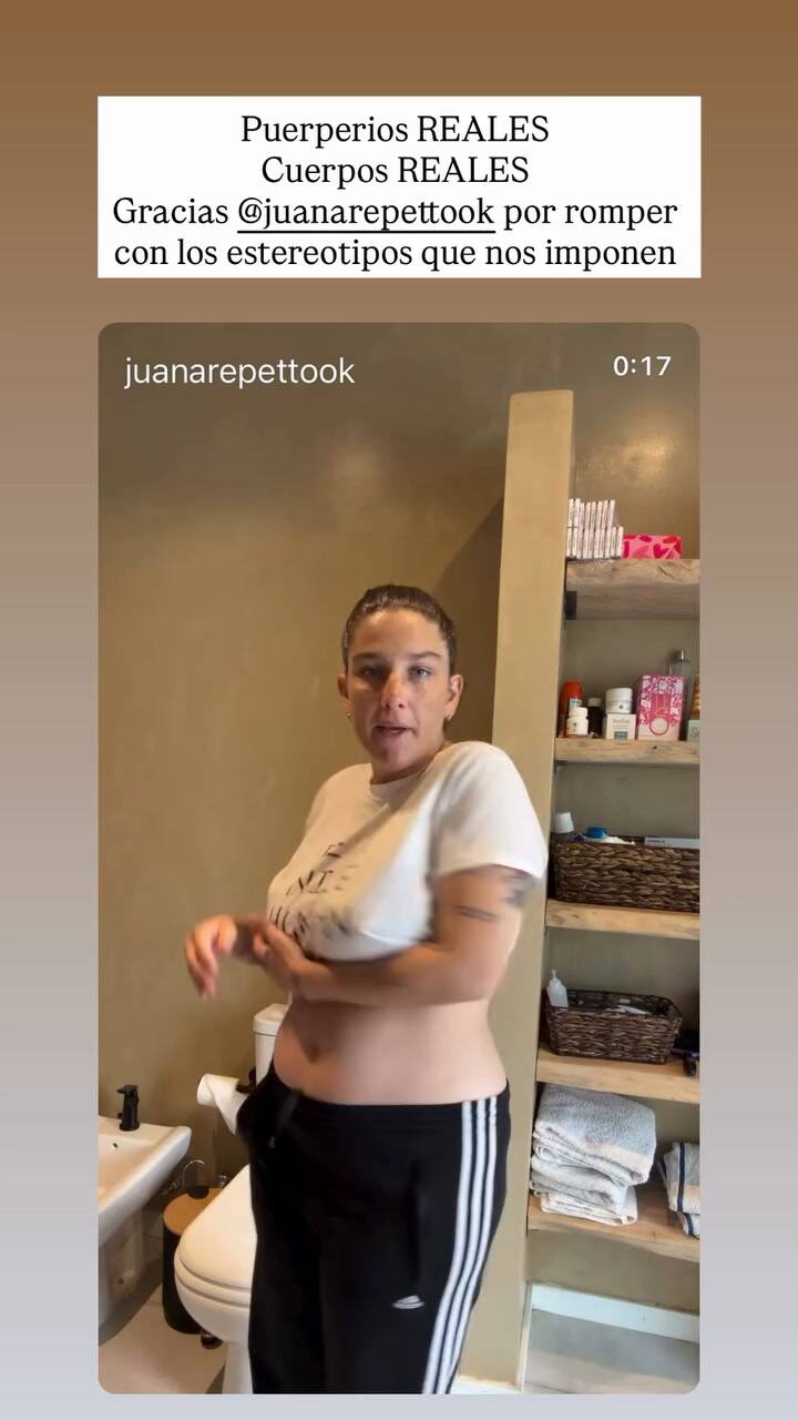 Juana Repetto habló de su cuerpo tras la cesárea