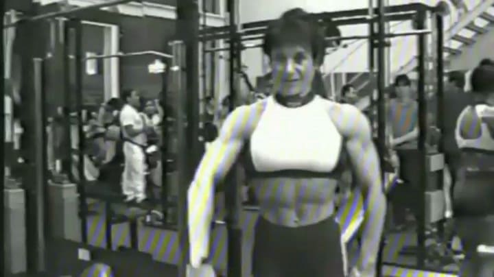 Musumeci, en los 80, entrenando en el gimnasio