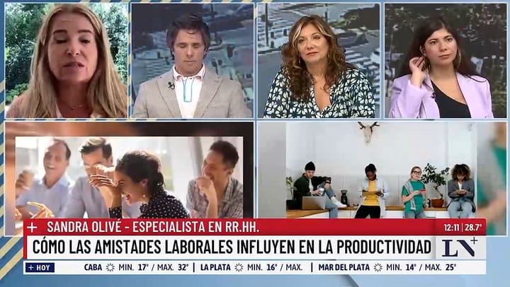 Sandra Olive, experta en Recursos Humanos, explico como funcionan los vinculos en los trabajos