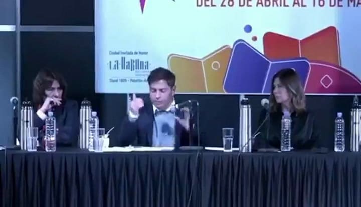 El furcio de Axel Kicillof en la Feria del Libro