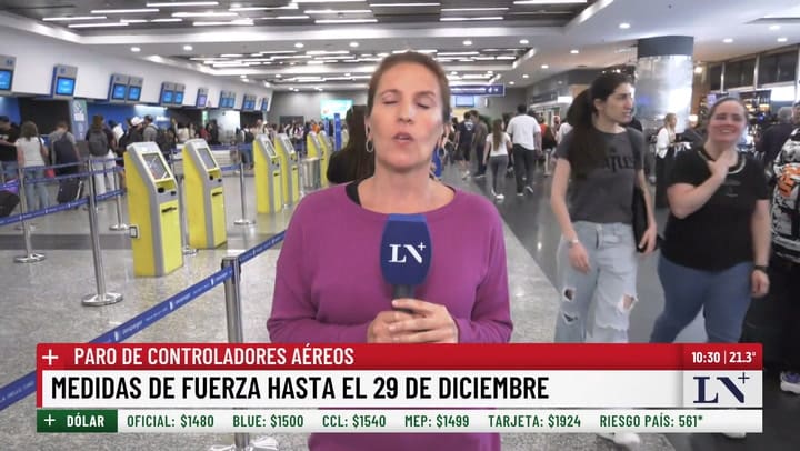 Asi esta ahora la situacion en Aeroparque