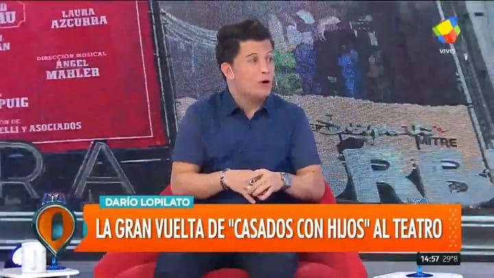 Darío Lopilato habla de la vuelta de 'casados con hijos' - Gentileza: América TV