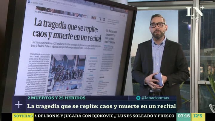 La tragedia que se repite: caos y muerte en un recital - Jorge Scotton desde Olavarría