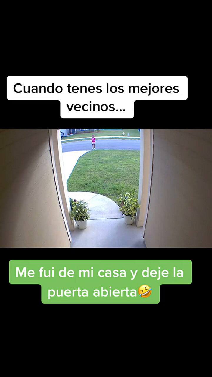 Dejó su puerta abierta y los vecinos la cerraron