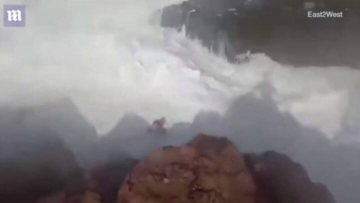 Dramático: filma la trágica muerte de su esposo mientras es arrastrado por las olas