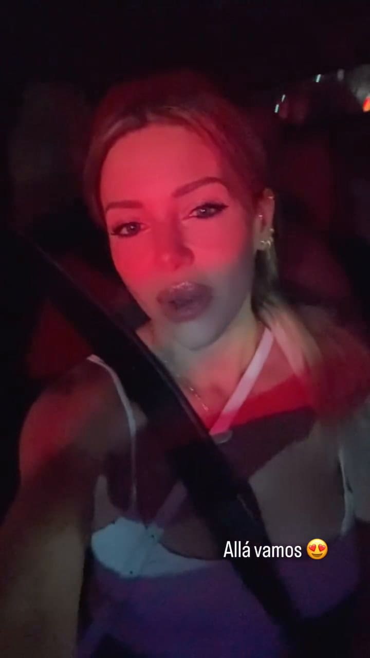 Evangelina Anderson en la previa al show de Cristian Castro