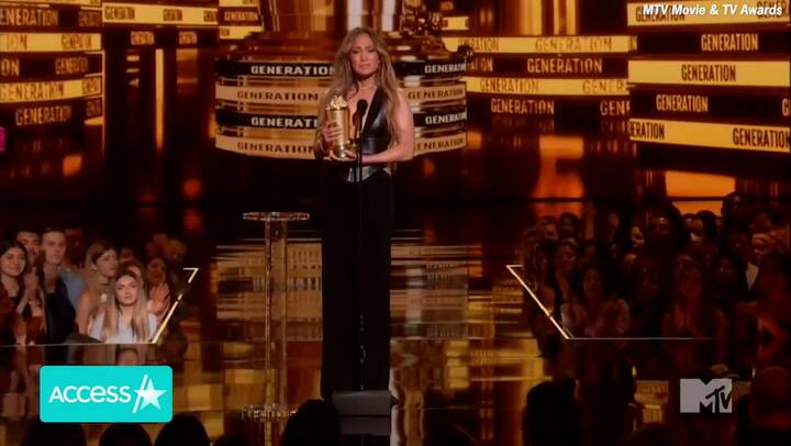 Jennifer Lopez le envió un mensaje a Ben Affleck al recibir un homenaje en los MTV Awards
