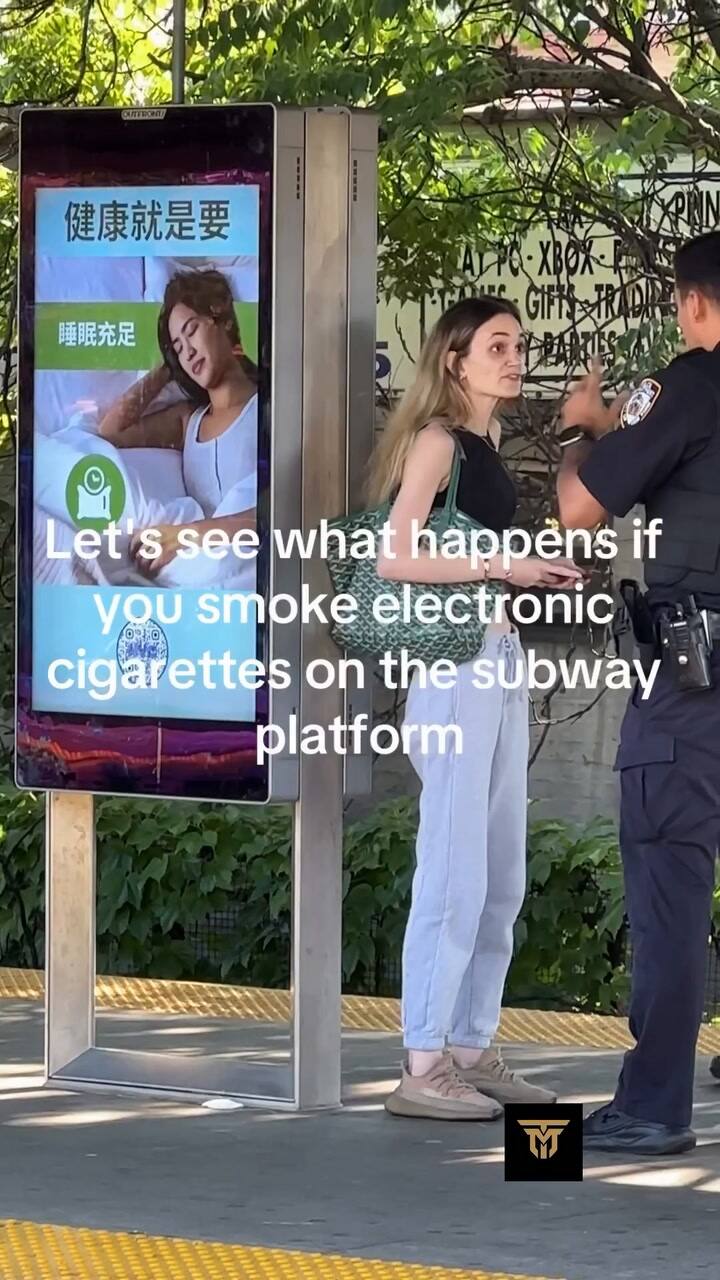 Un policía de Nueva York le prohibió fumar su cigarrillo electrónico y su reacción fue desmedida: la detuvieron